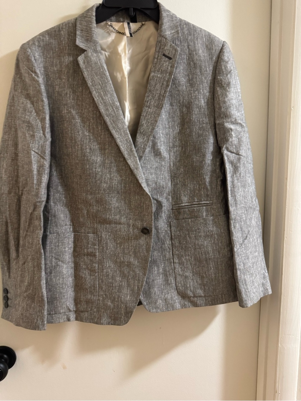 Topshop women’s Heather Gray Single-Button Blazer
